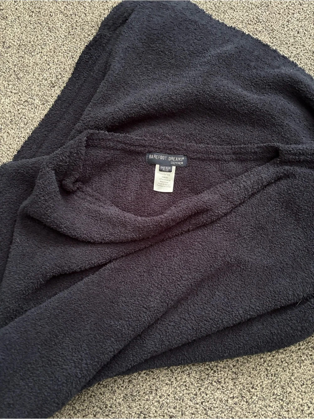Barefoot Dreams Navy Cozy Poncho - Picture 4 of 5